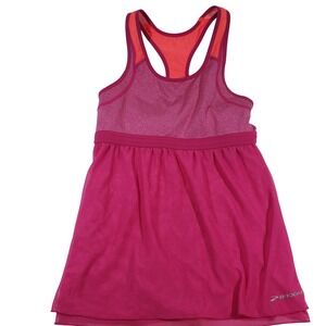 Brooks Running Tank‎ Dress Pink Mesh Racerback Athleisure Women M